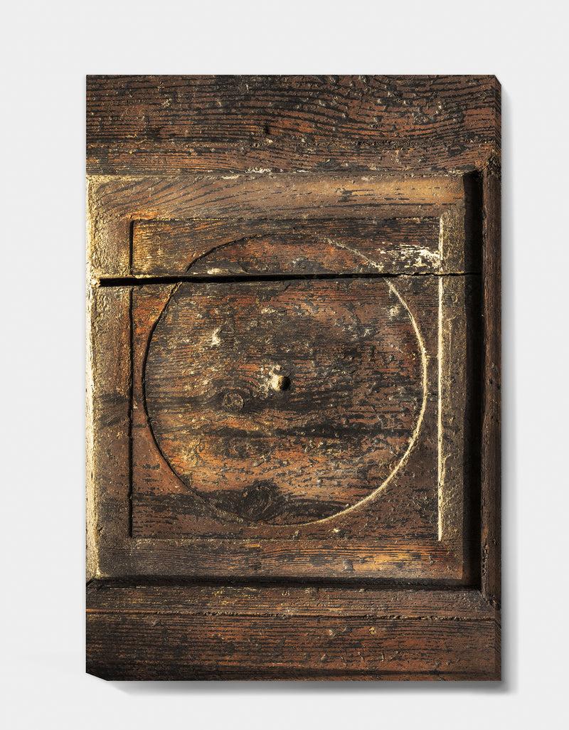 DesignQ Detail Of Old Wooden Door - Vintage Canvas Art