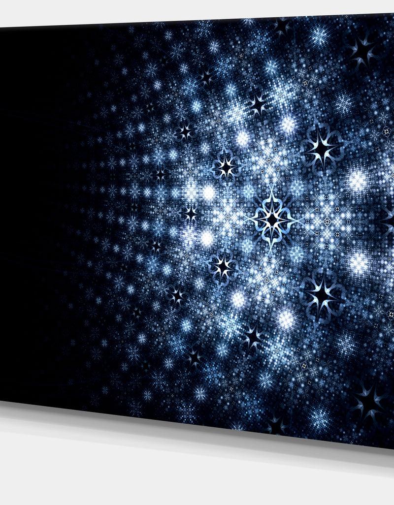 DesignQ Digital Fractal Flower Perspective - Abstract Wall Art Canvas