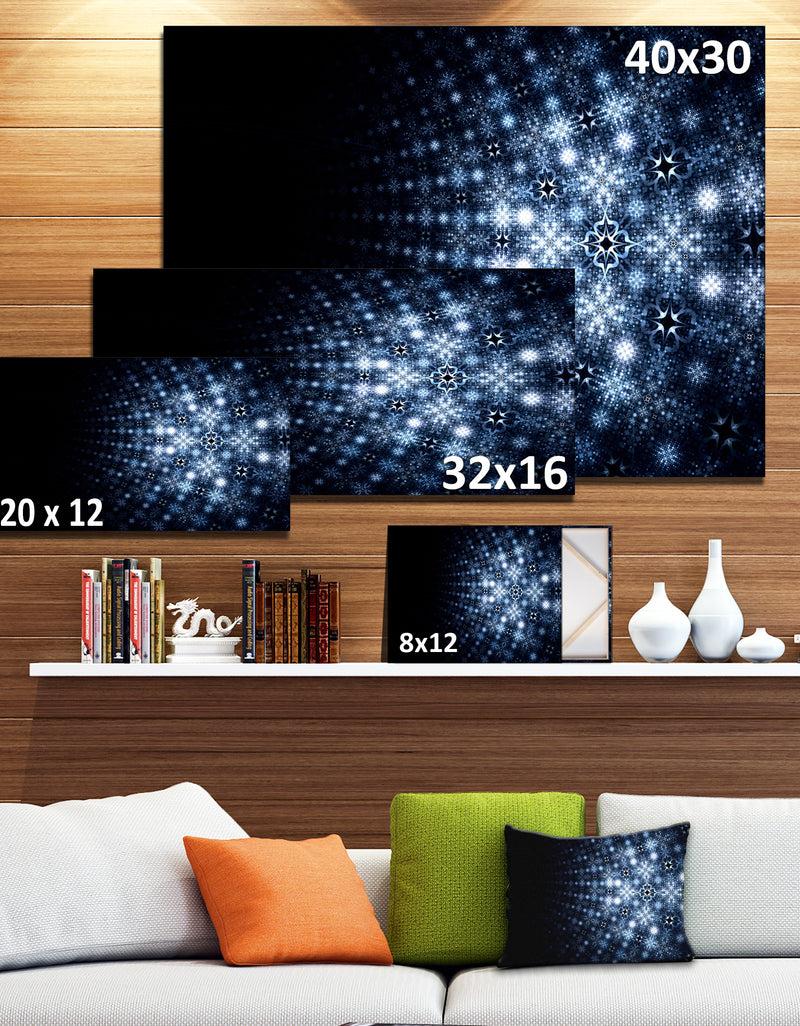 DesignQ Digital Fractal Flower Perspective - Abstract Wall Art Canvas