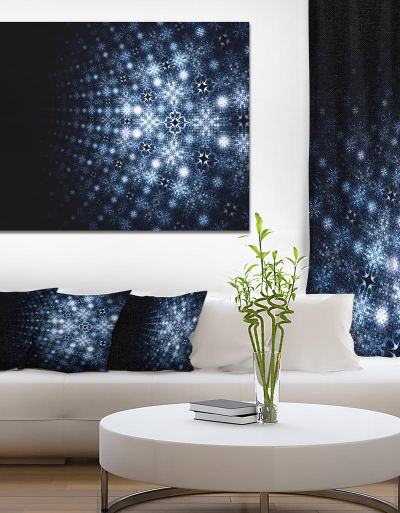 DesignQ Digital Fractal Flower Perspective - Abstract Wall Art Canvas