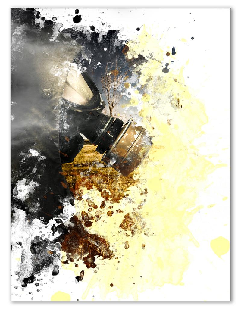 DesignQ Disaster Of War And Gas - Digital Abstract Canvas Art Print