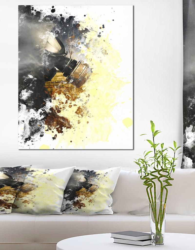 DesignQ Disaster of War and Gas - Digital Abstract Canvas Art Print