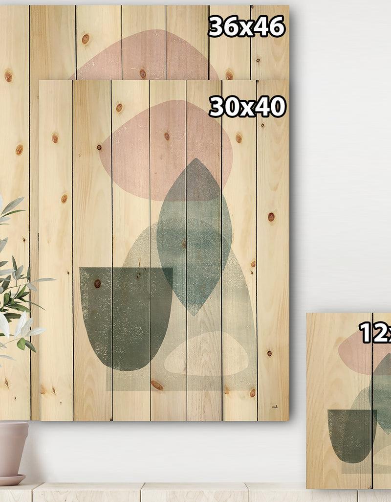 DesignQ Distressed Dream I - Modern & Transitional Print On Natural Pine Wood