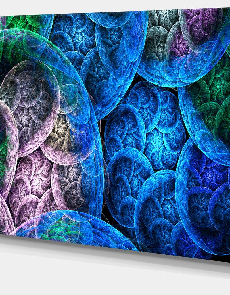 DesignQ Dramatic Colorful Fractal Clouds'Extra Large Abstract Canvas Art Print