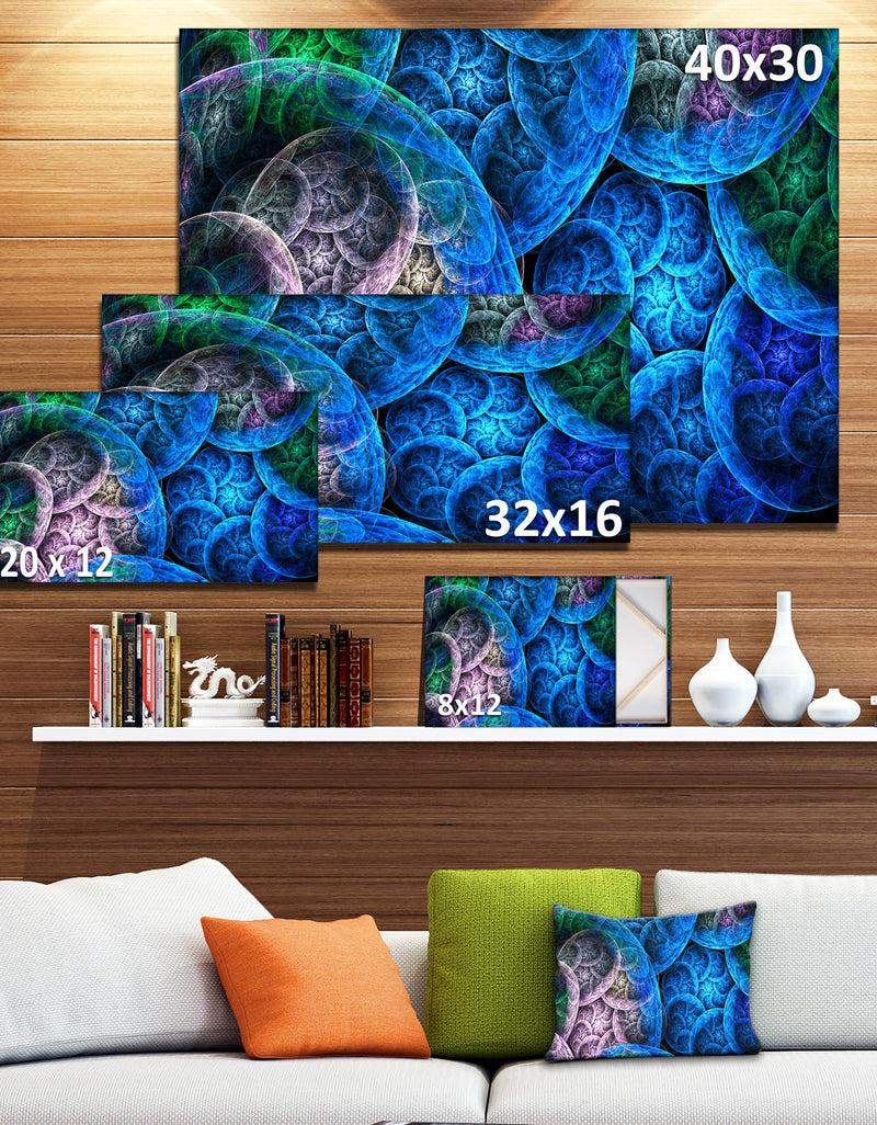 DesignQ Dramatic Colorful Fractal Clouds'Extra Large Abstract Canvas Art Print