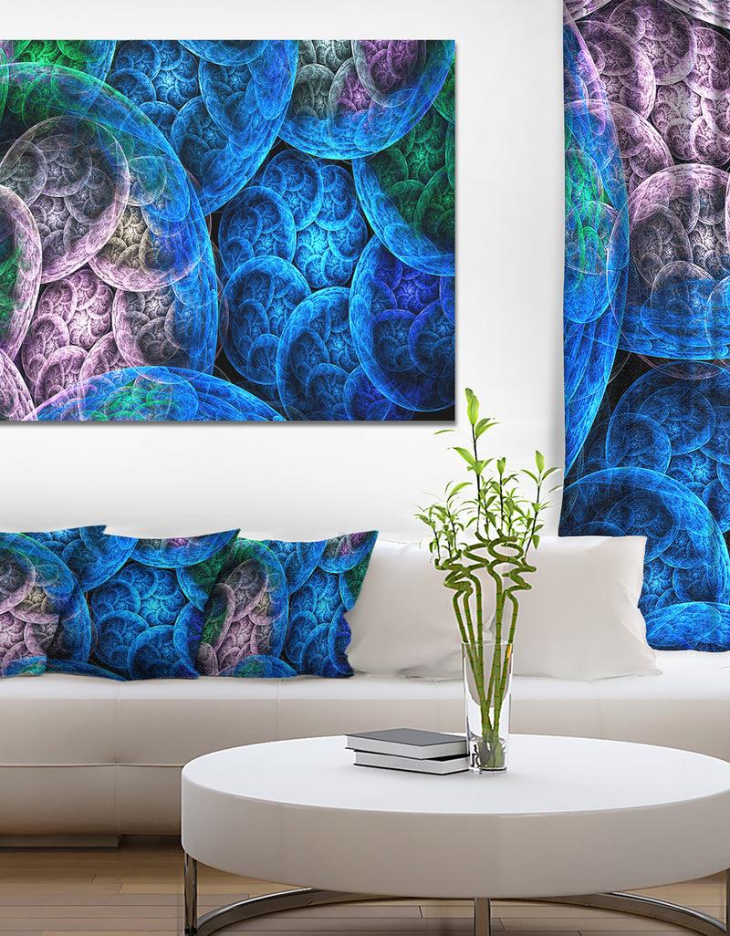 DesignQ Dramatic Colorful Fractal Clouds'Extra Large Abstract Canvas Art Print