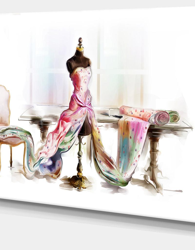 DesignQ Dressed Tabletop Mannequin - Digital Art Canvas Print