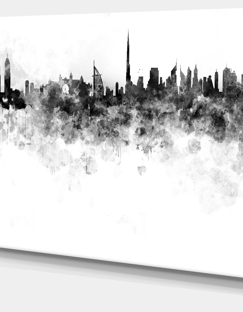 DesignQ Dubai Skyline - Cityscape Canvas Artwork Print