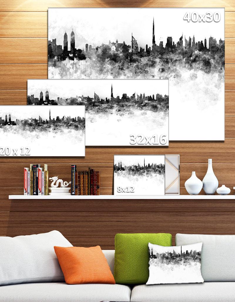 DesignQ Dubai Skyline - Cityscape Canvas Artwork Print