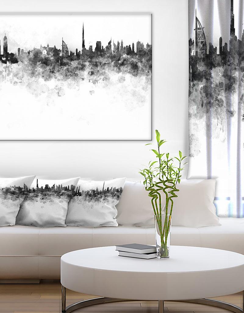 DesignQ Dubai Skyline - Cityscape Canvas Artwork Print