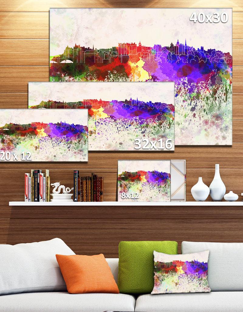 DesignQ Edinburgh Skyline - Cityscape Canvas Artwork Print