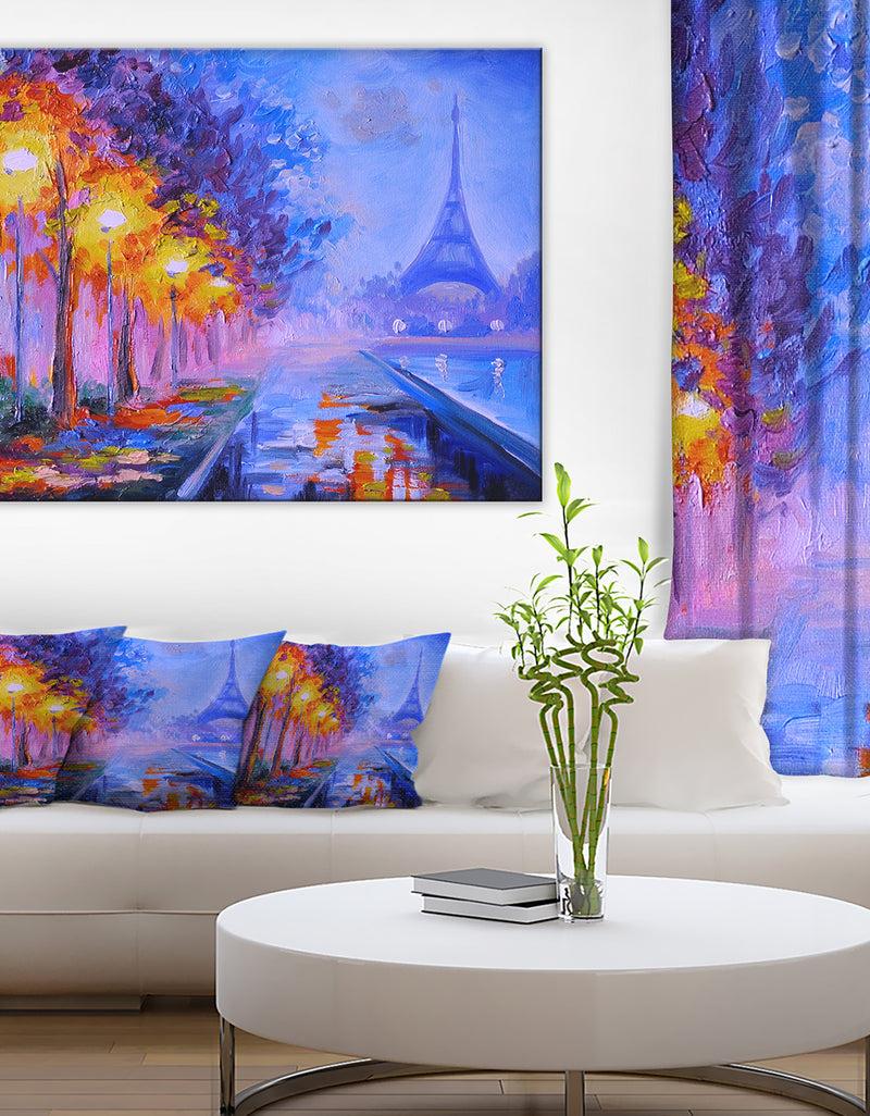 DesignQ Eiffel from a Distance - Landscape Canvas Artwork