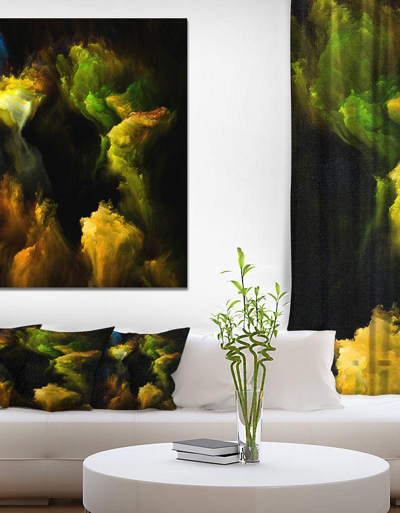 DesignQ Elegance of Fractal Brush - Contemporary Art on wrapped Canvas
