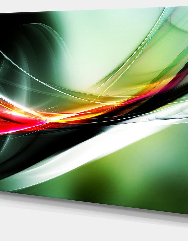 DesignQ Elegant Color Pattern - Abstract Digital Art Canvas Print