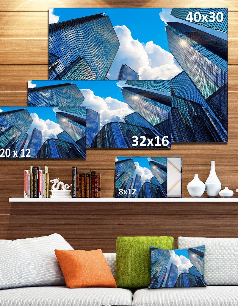 DesignQ Elevated Business Buildings - Extra Large Cityscape Wall Art