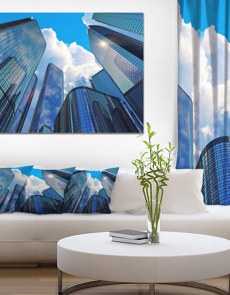 DesignQ Elevated Business Buildings - Extra Large Cityscape Wall Art