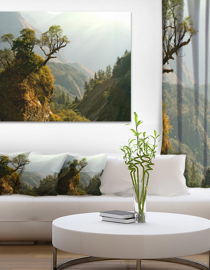 DesignQ Enchanted Nepal Mountains - Landscape Photography Canvas Print