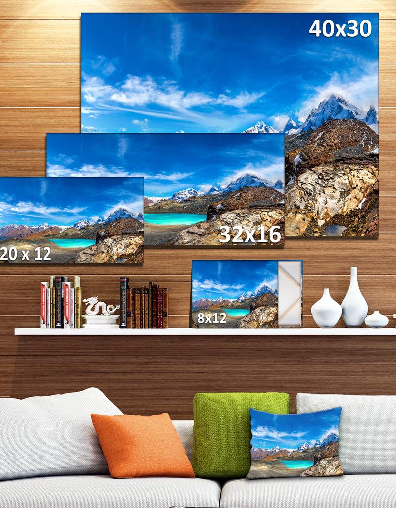 DesignQ Enchanting Swiss Alps Mountains - Landscape Wall Art Canvas Print