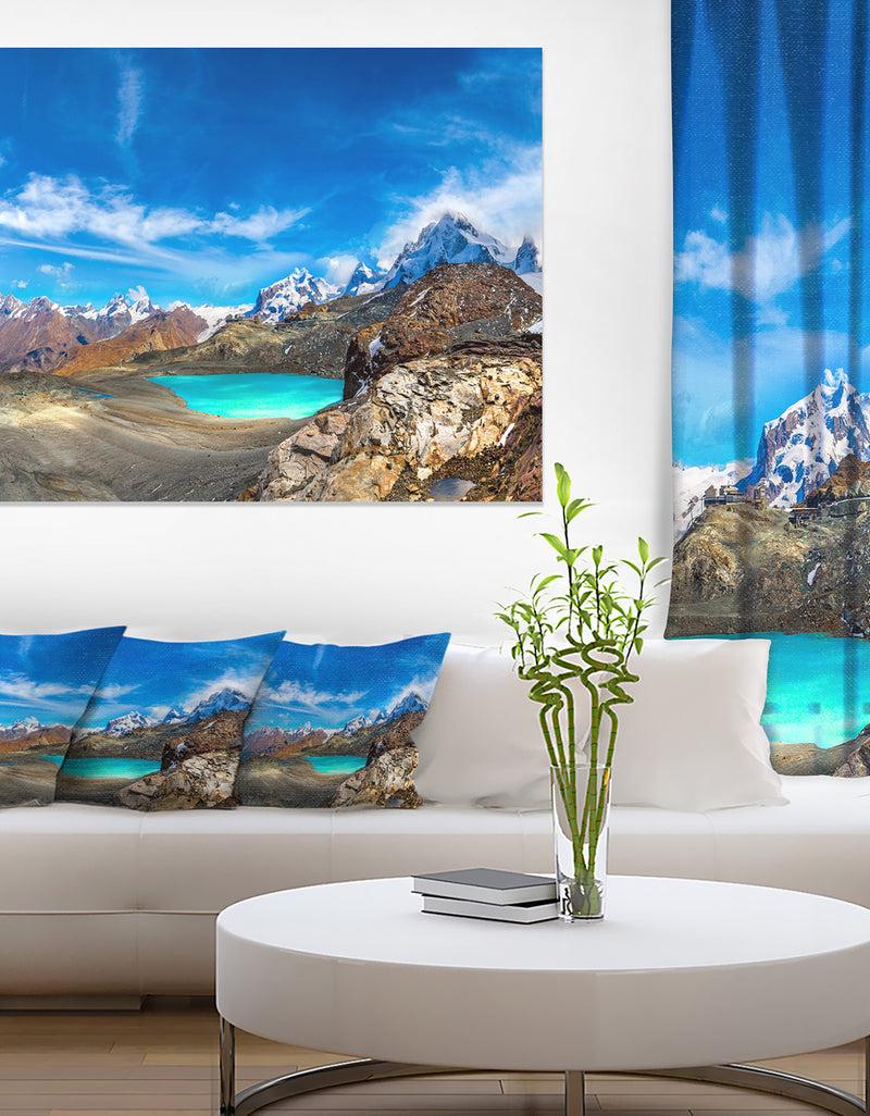 DesignQ Enchanting Swiss Alps Mountains - Landscape Wall Art Canvas Print