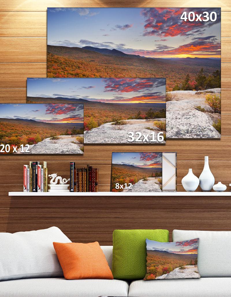 DesignQ Endless Forests In Fall Foliage - Landscape Wall Art On Canvas