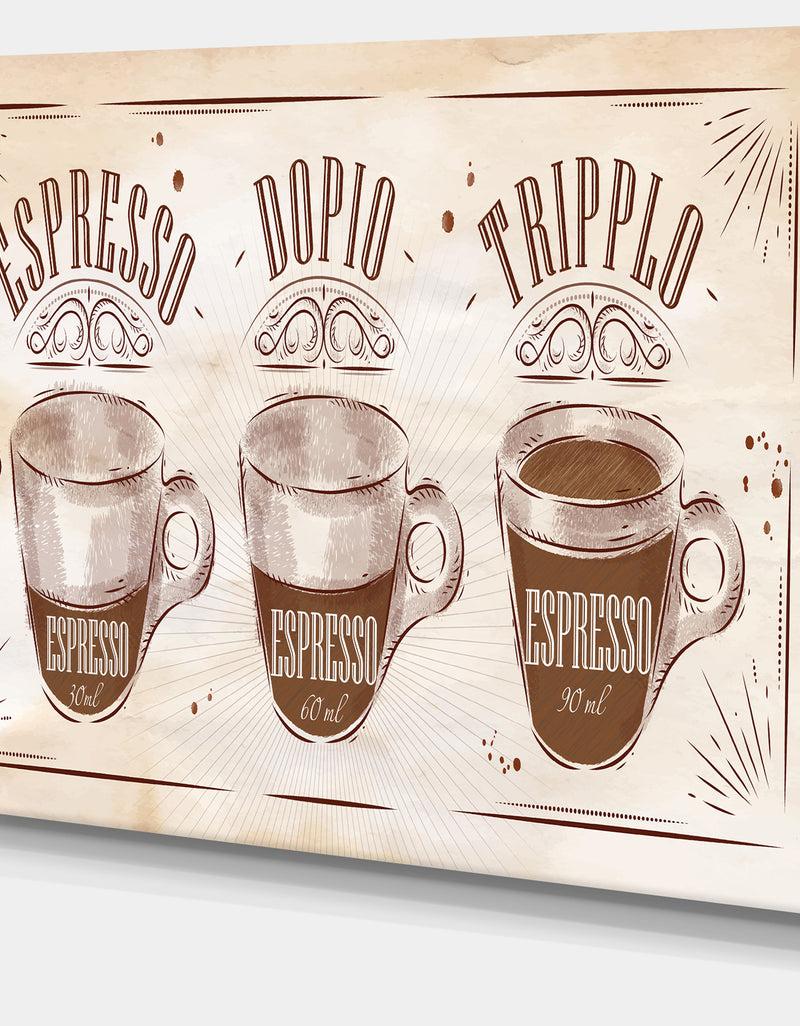 DesignQ Espresso Kraf Brown - Poster Canvas Art Print