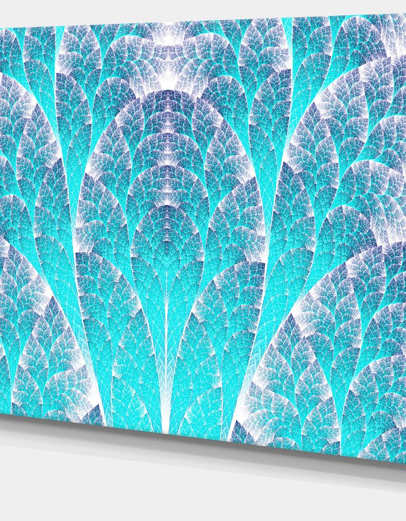 DesignQ Exotic Blue Biological Organism - Abstract Art On Canvas
