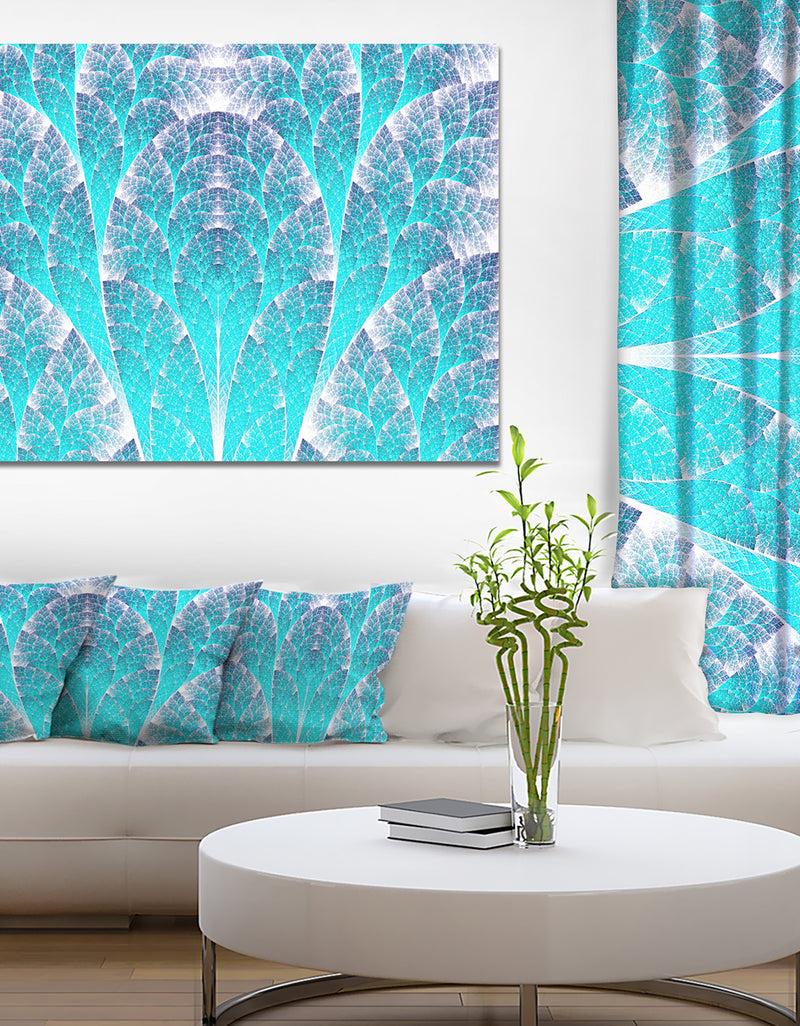 DesignQ Exotic Blue Biological Organism - Abstract Art on Canvas