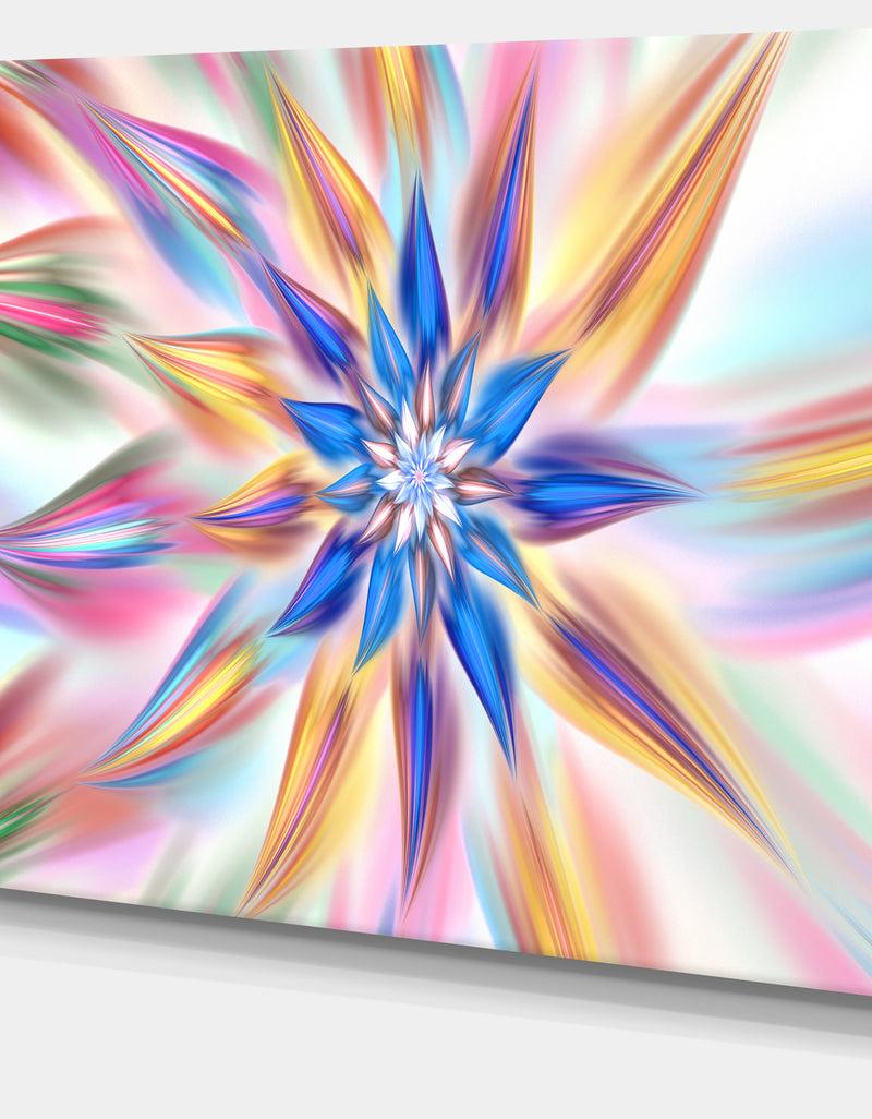 DesignQ Exotic Dance Of Multi-Color Petals - Extra Large Floral Canvas Art Print