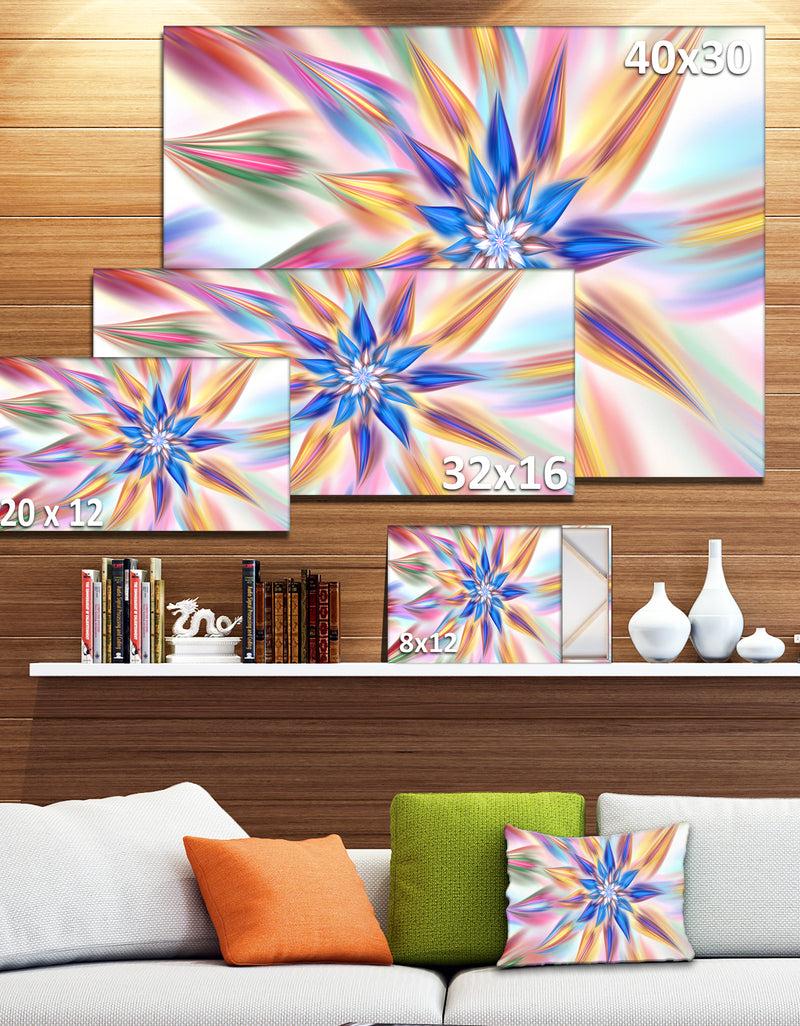 DesignQ Exotic Dance Of Multi-Color Petals - Extra Large Floral Canvas Art Print