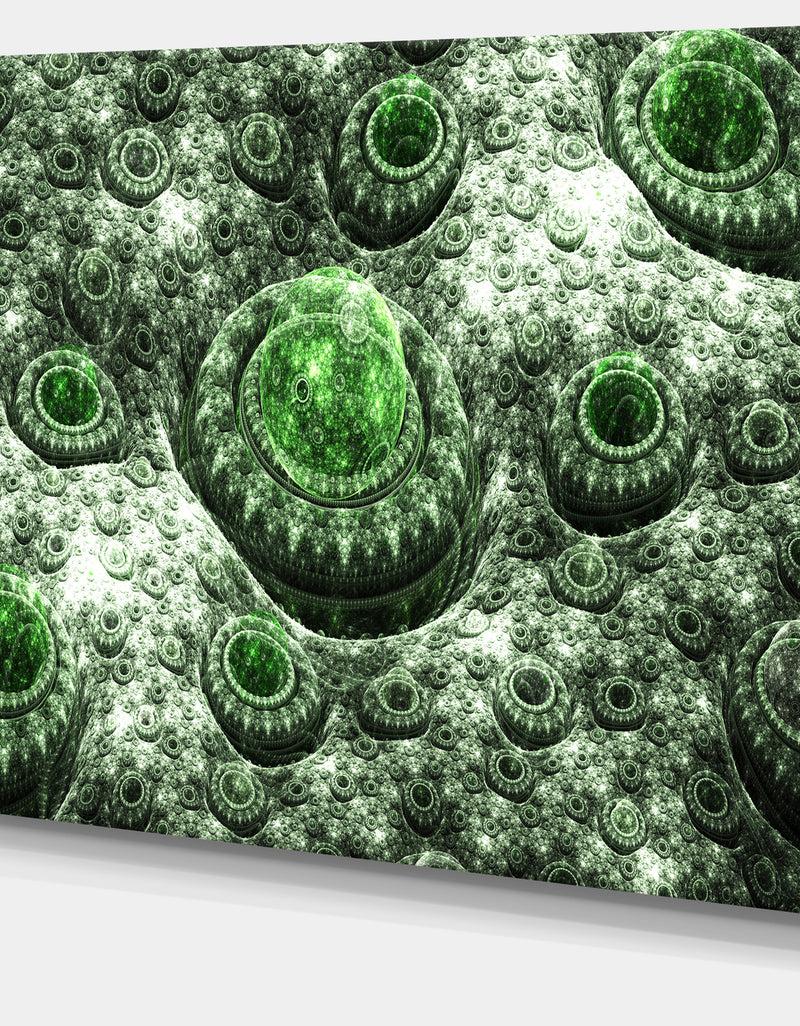 DesignQ Exotic Green Fractal Landscape'Extra Large Abstract Canvas Art Print