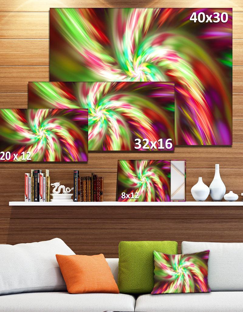 DesignQ Exotic Multi-Color Flower Petal Dance - Extra Large Floral Canvas Art Print