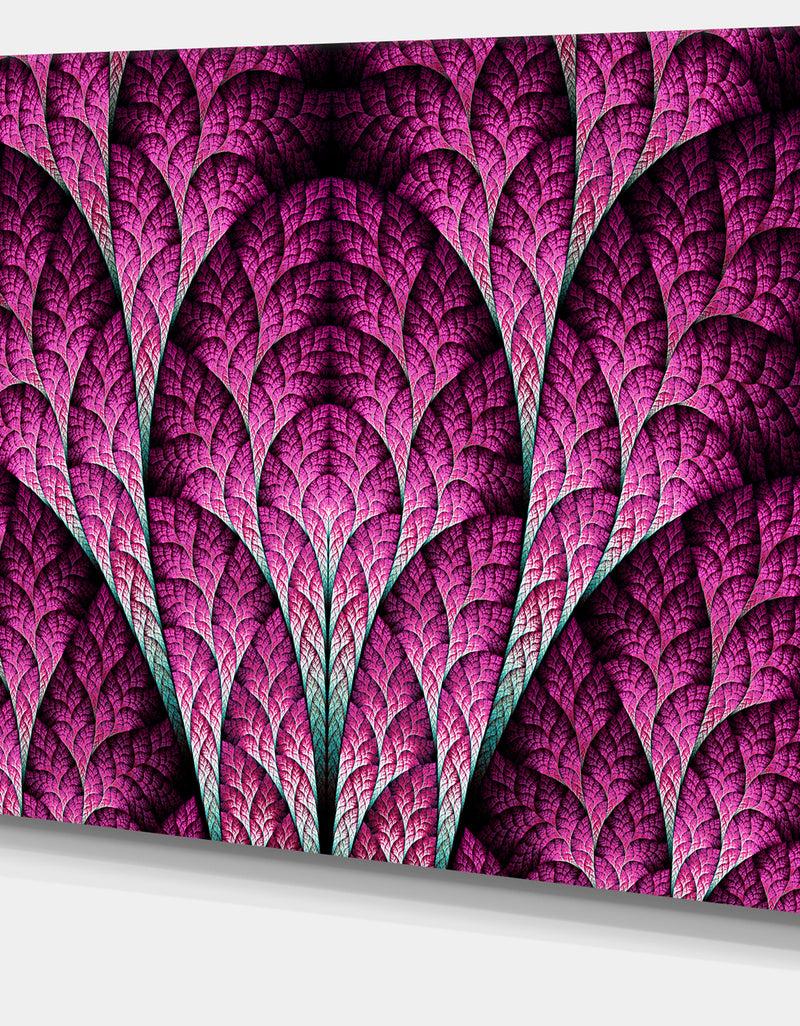 DesignQ Exotic Pink Biological Organism - Abstract Art On Canvas
