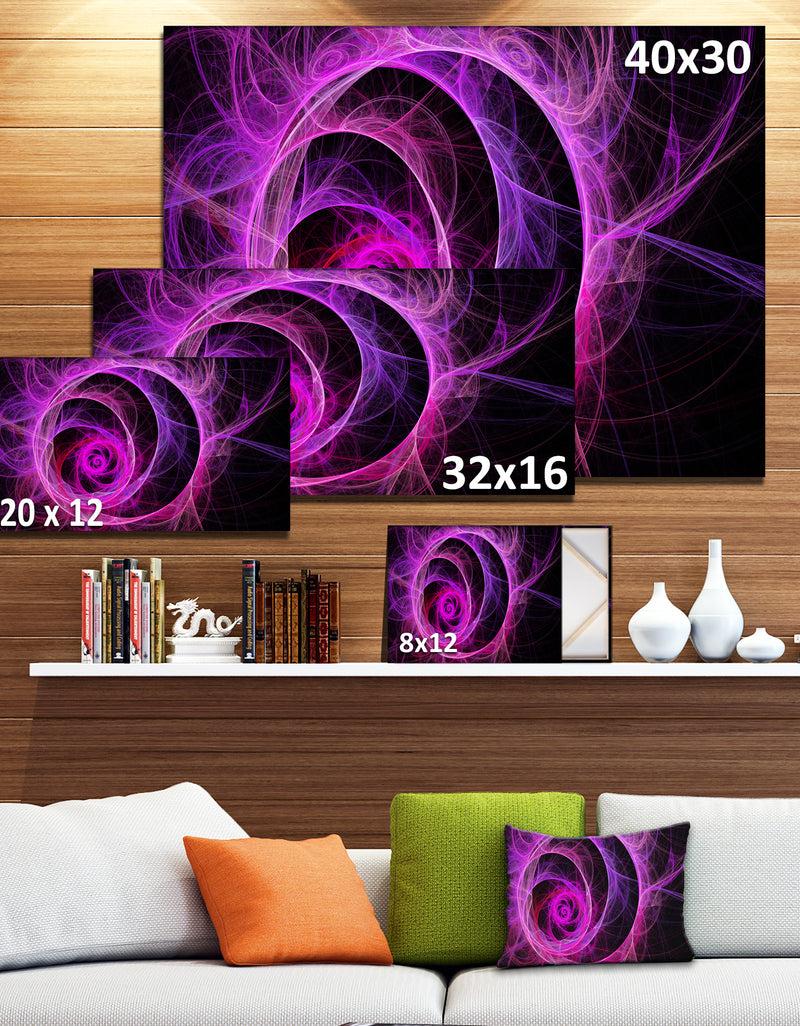 DesignQ Exotic Pink Flower - Floral Digital Art Canvas Print