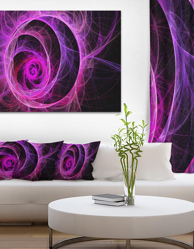 DesignQ Exotic Pink Flower - Floral Digital Art Canvas Print