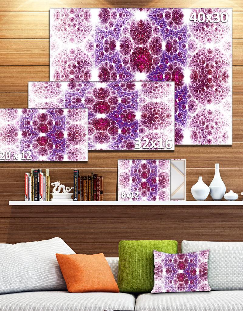DesignQ Exotic Pink Fractal Crescent Pattern'Large Abstract Canvas Art Print