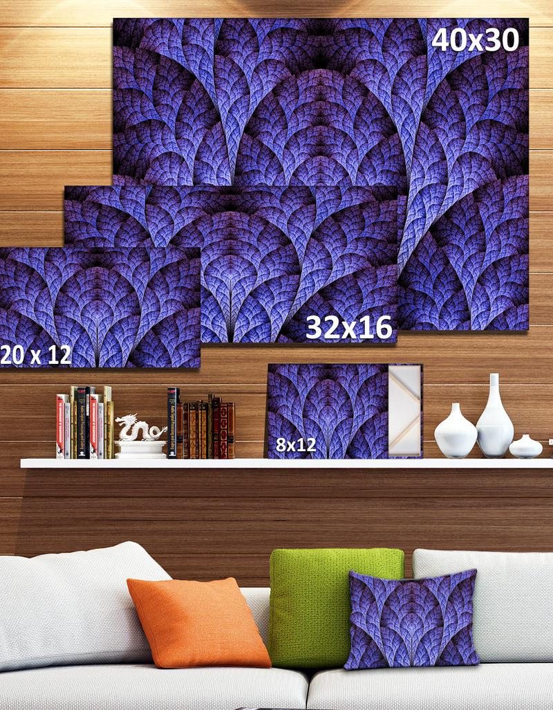 DesignQ Exotic Purple Biological Organism - Abstract Art On Canvas