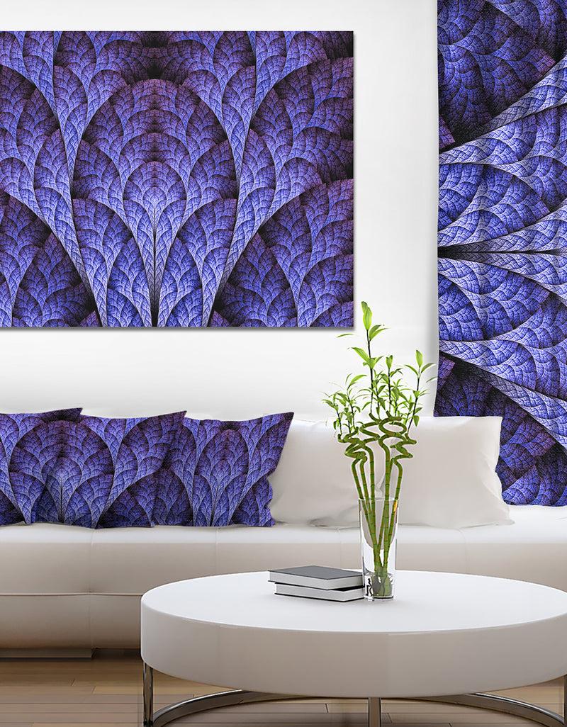 DesignQ Exotic Purple Biological Organism - Abstract Art on Canvas