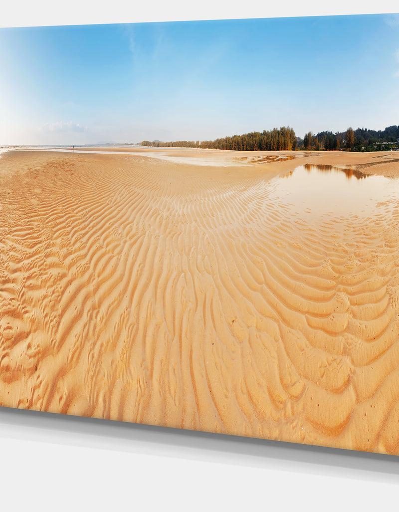 DesignQ Exotic Tropical Beach Panorama - Modern Seascape Canvas Artwork