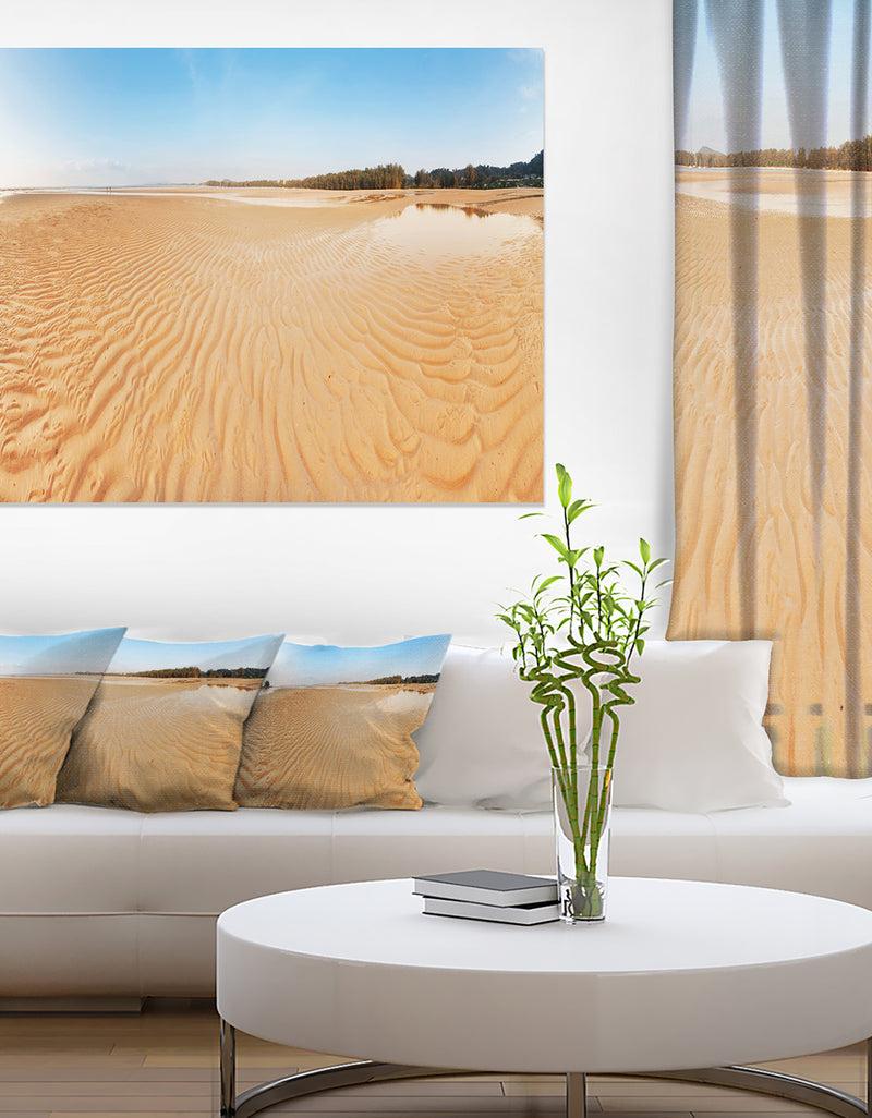 DesignQ Exotic Tropical Beach Panorama - Modern Seascape Canvas Artwork