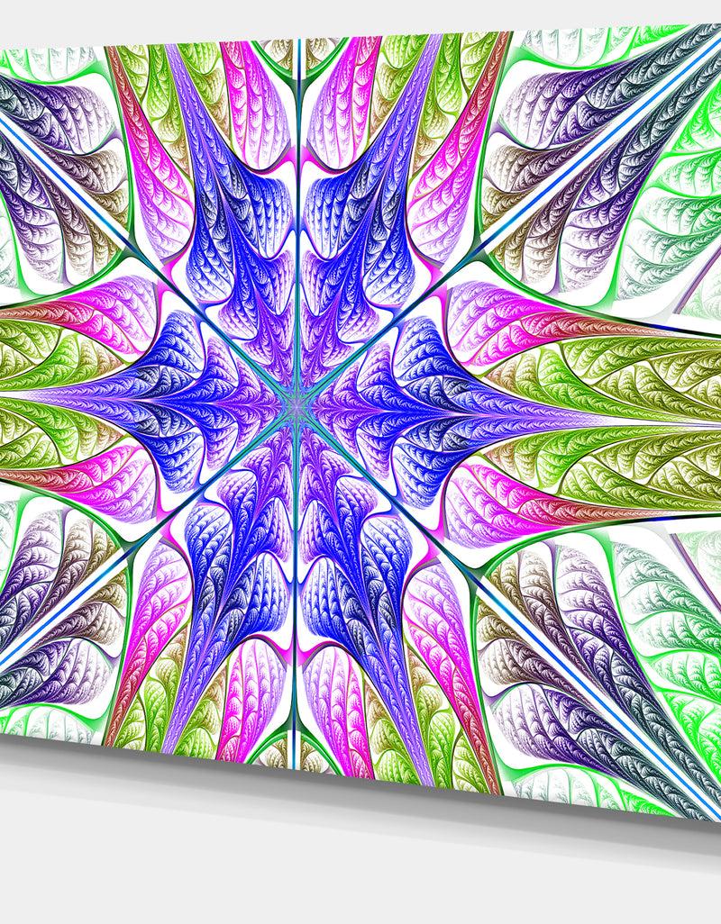 DesignQ Extraordinary Fractal Light Green Art - Large Wall Art On Canvas