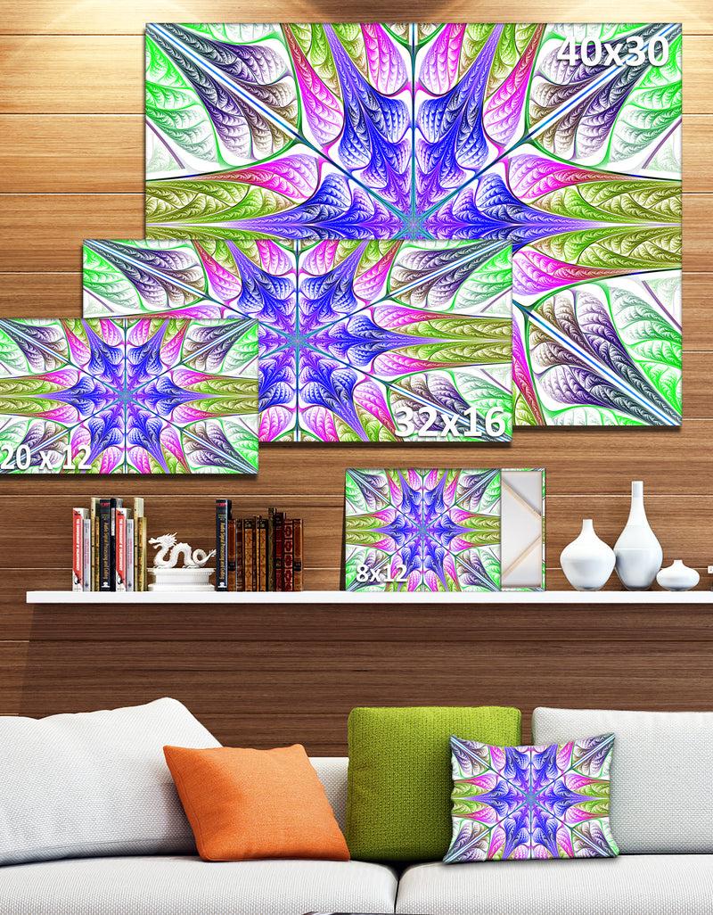 DesignQ Extraordinary Fractal Light Green Art - Large Wall Art On Canvas