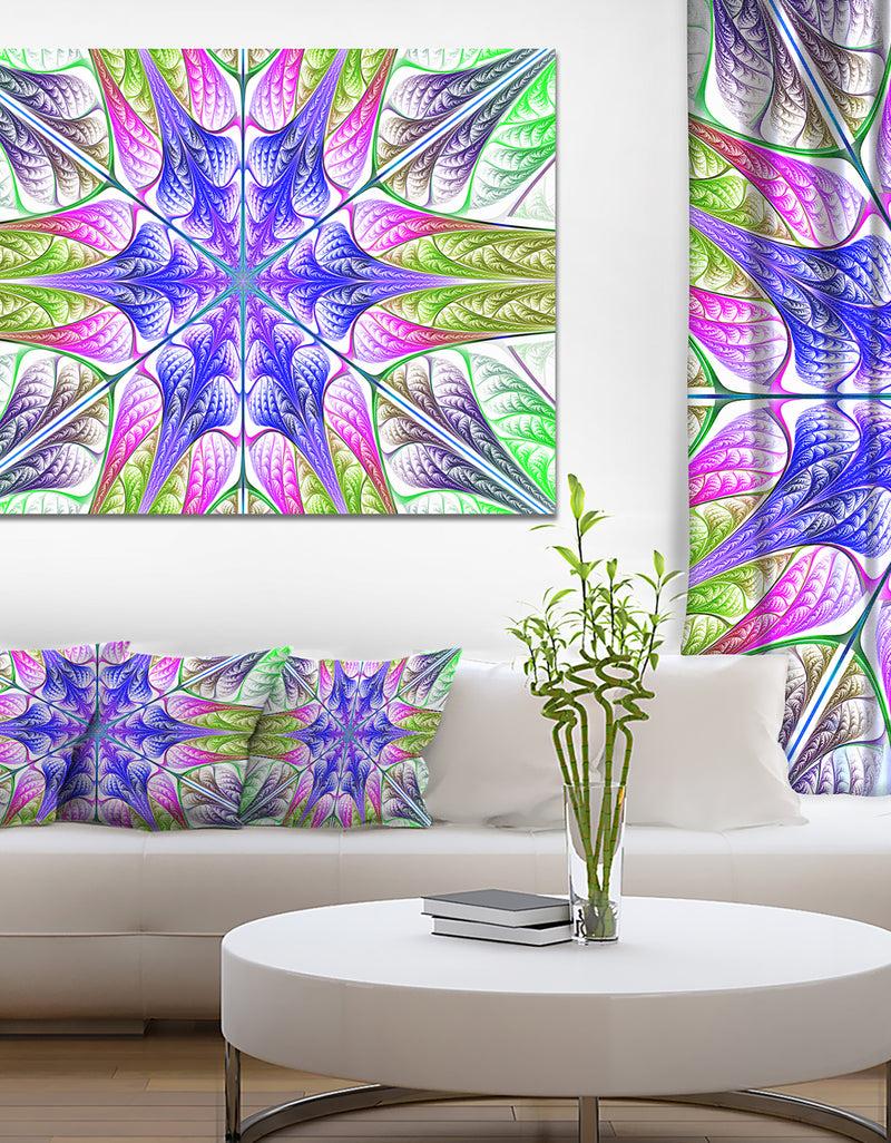 DesignQ Extraordinary Fractal Light Green Art - Large Wall Art on Canvas