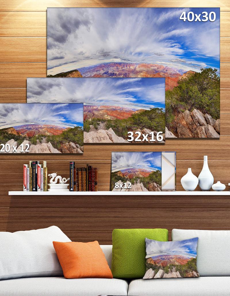DesignQ Eye Looking At The Grand Canyon - Landscape Art Canvas Print
