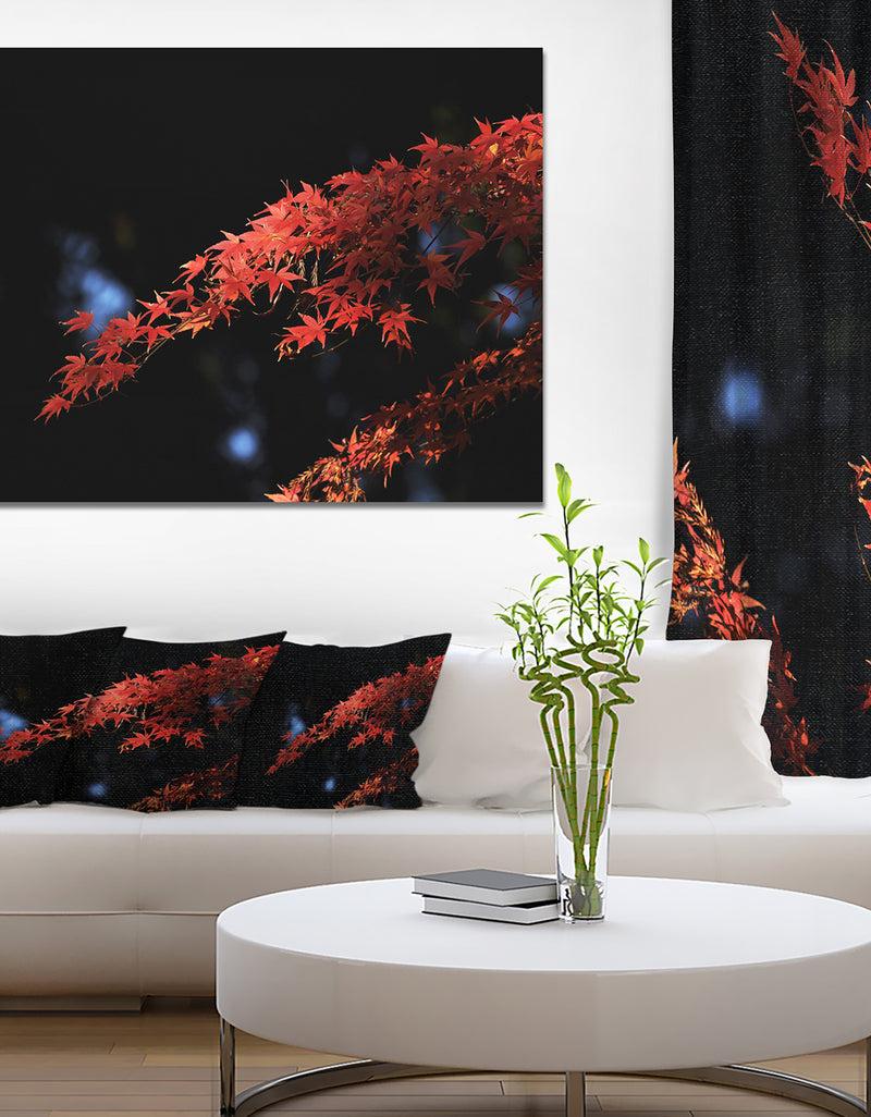 DesignQ Fall Foliage of Maple Leaves - Abstract Artwork on Canvas