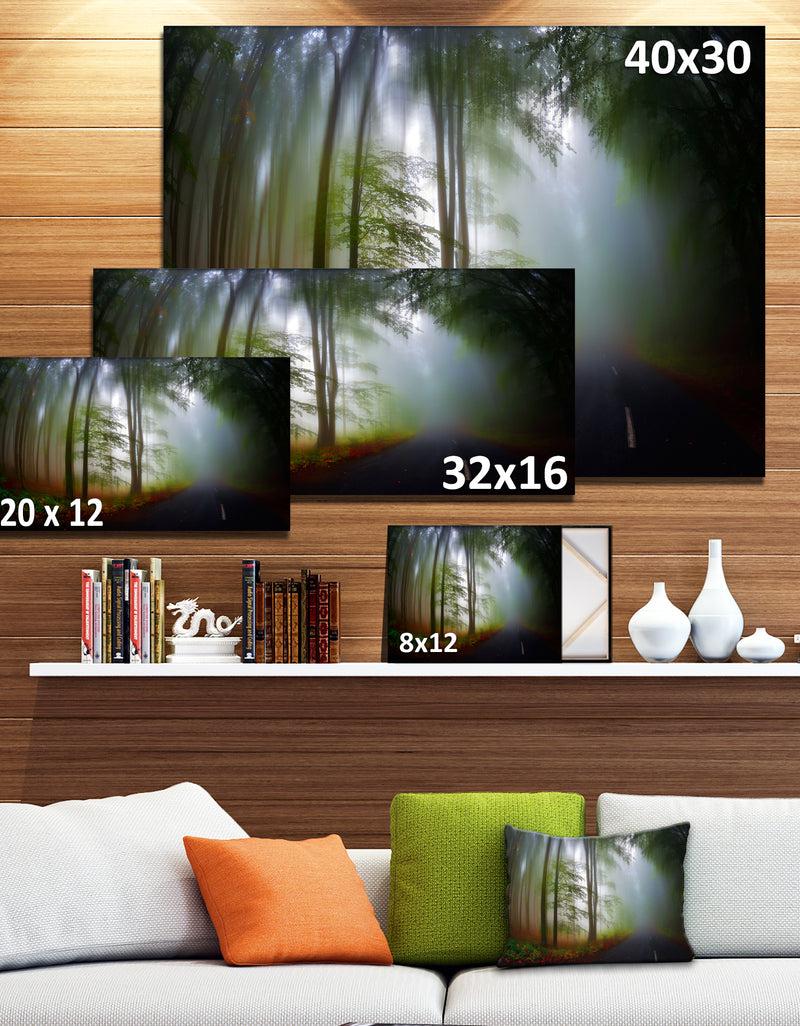 DesignQ Fall Landscape In The Forest - Large Landscape Canvas Art Print