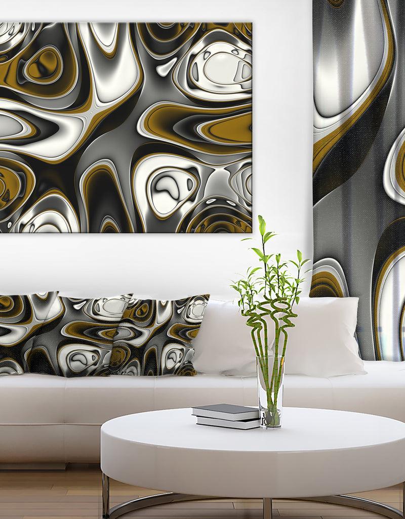 DesignQ Fantastic Fractal Abstract Pattern - Large Abstract Canvas Artwork