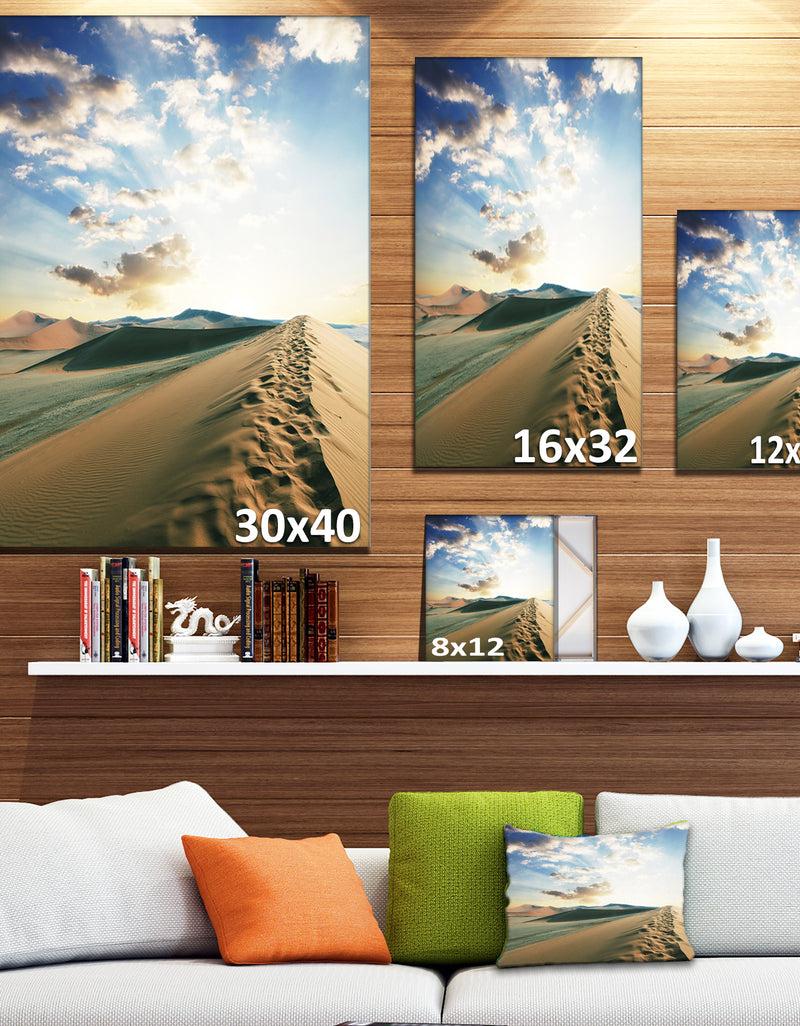 DesignQ Fantastic View Of Desert Dunes - Landscape Print Wall Art