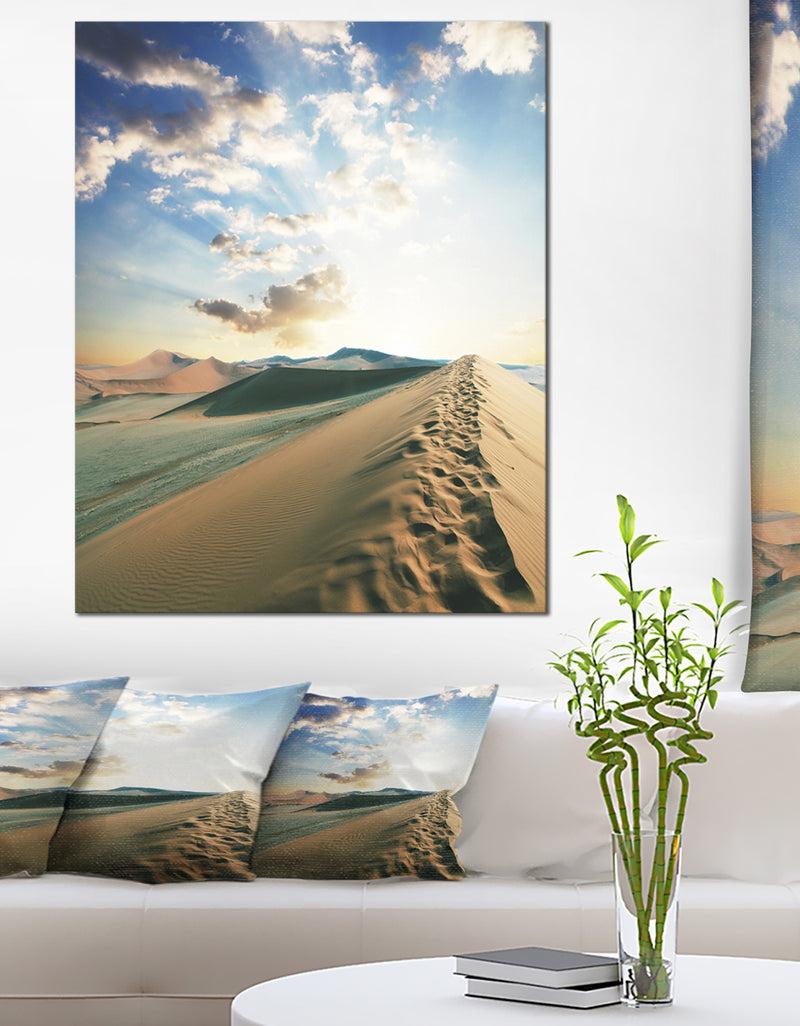 DesignQ Fantastic View of Desert Dunes - Landscape Print Wall Art