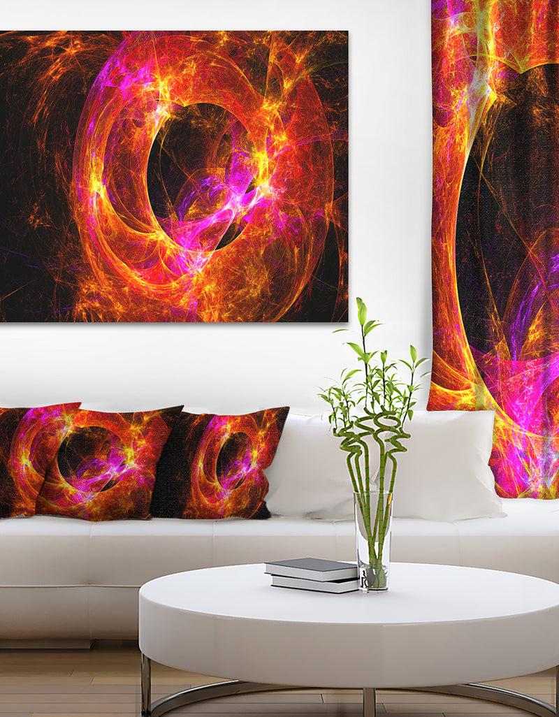 DesignQ Far Spherical Galaxy Red - Abstract Digital Art Canvas Print