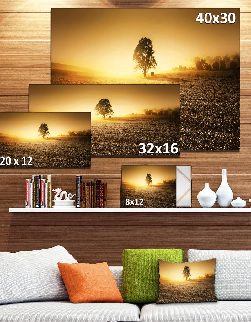 DesignQ Farmland Panorama - Landscape Photography Canvas Art Print
